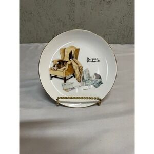 1980s Norman Rockwell Plate The Student Limited Series Collectors Edition